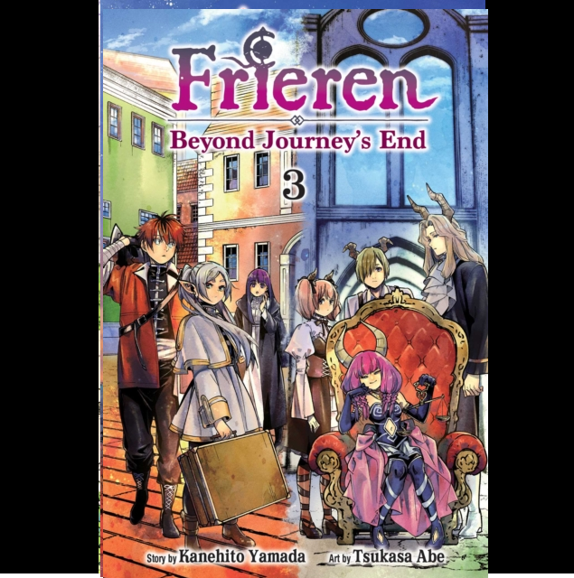 Book cover of 'Frieren: Beyond Journey's End' with characters in a fantasy setting