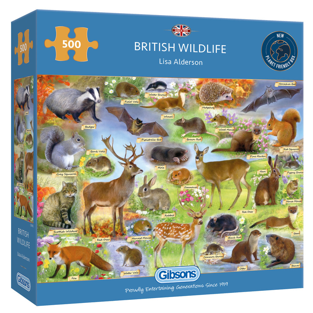 British Wildlife 500 Piece Jigsaw Puzzle