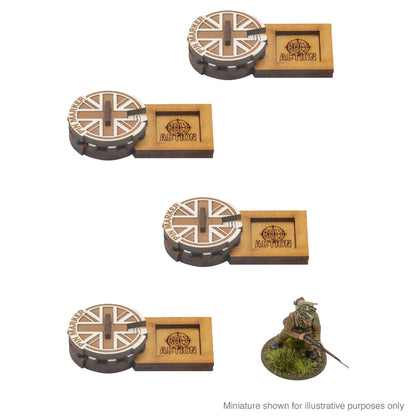 Bolt Action Great Britain MDF Unit Pin Markers