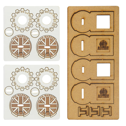 Bolt Action MDF Unit Pin Markers - Great Britain