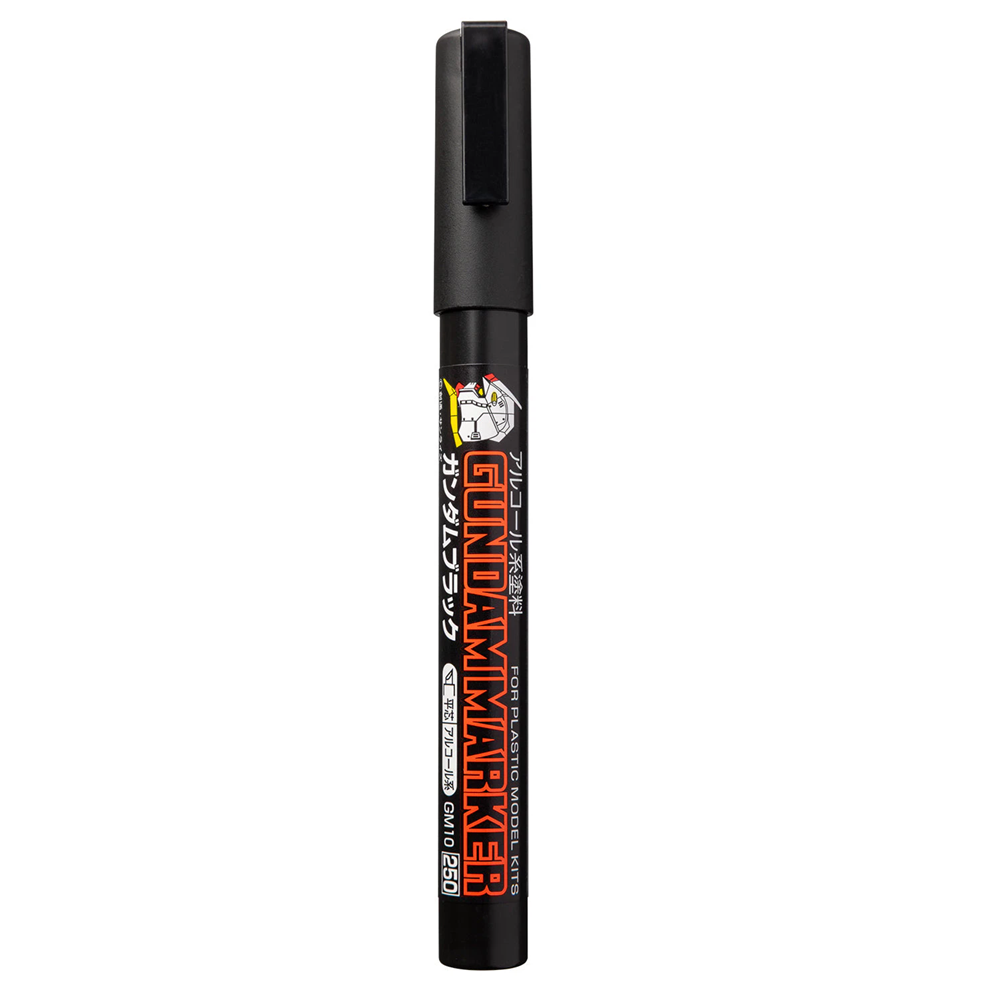 Black marker with branding on a white background. GM10 Gundam Marker Black