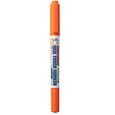 Orange marker with a visible bra...