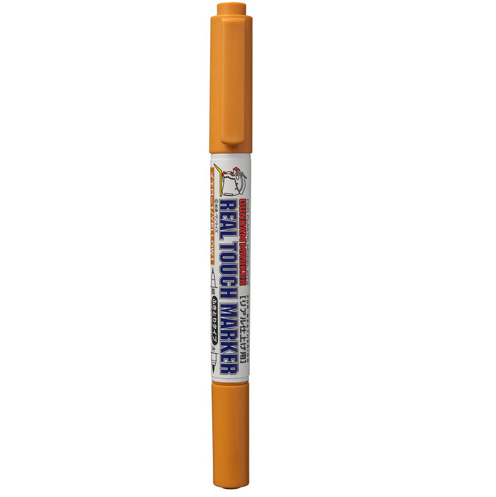 yellow paint marker with a visible brand label on a white background. GM409 Real Touch Marker Real Touch Yellow 1