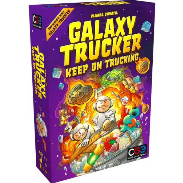 The box features vibrant artwork of astronauts navigating through space, surrounded by colourful asteroids and aliens, showcasing the adventurous theme of the game.