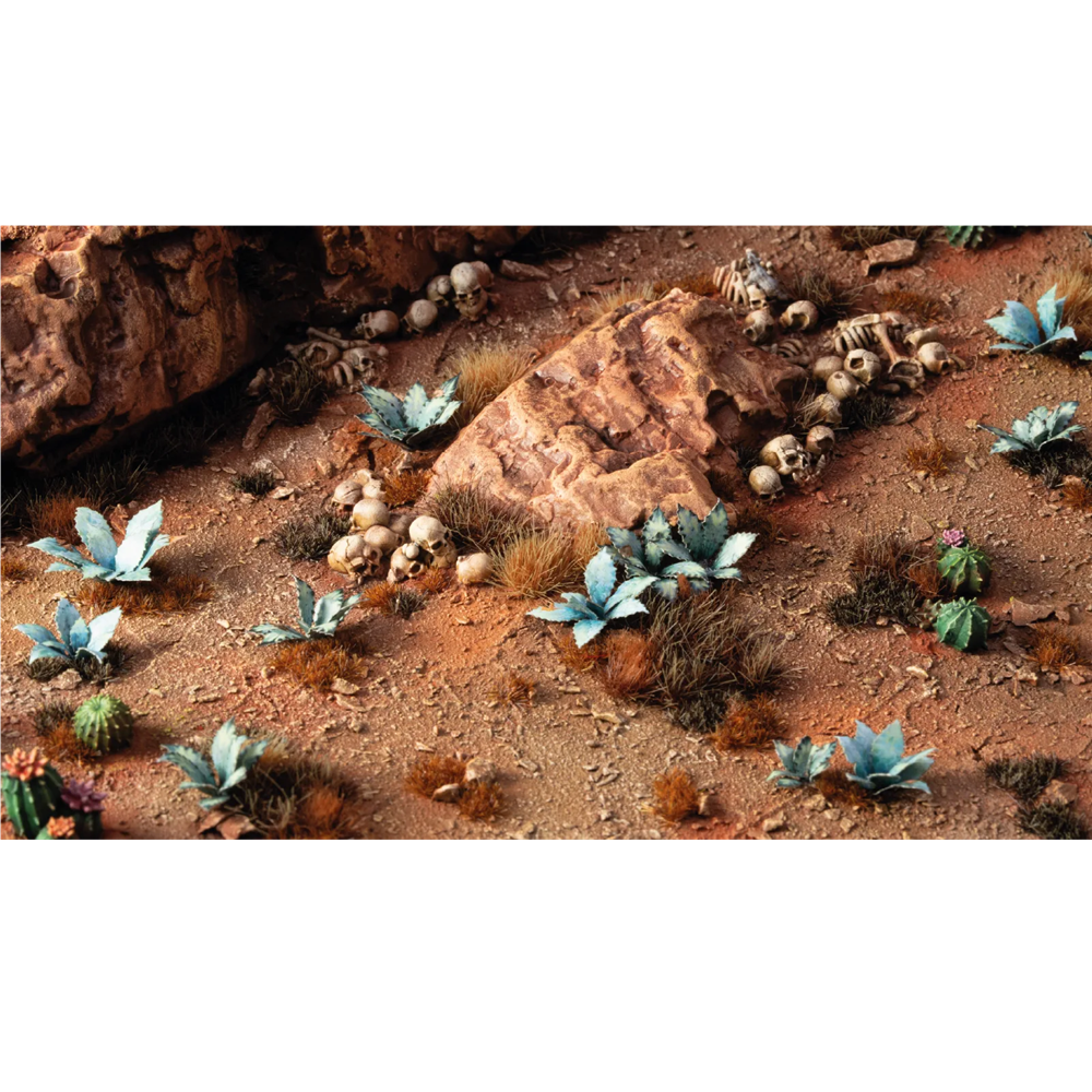 Gamers Grass Blue Agave Paper Plants sheet with 69 coloured leaf groups for desert miniature terrain