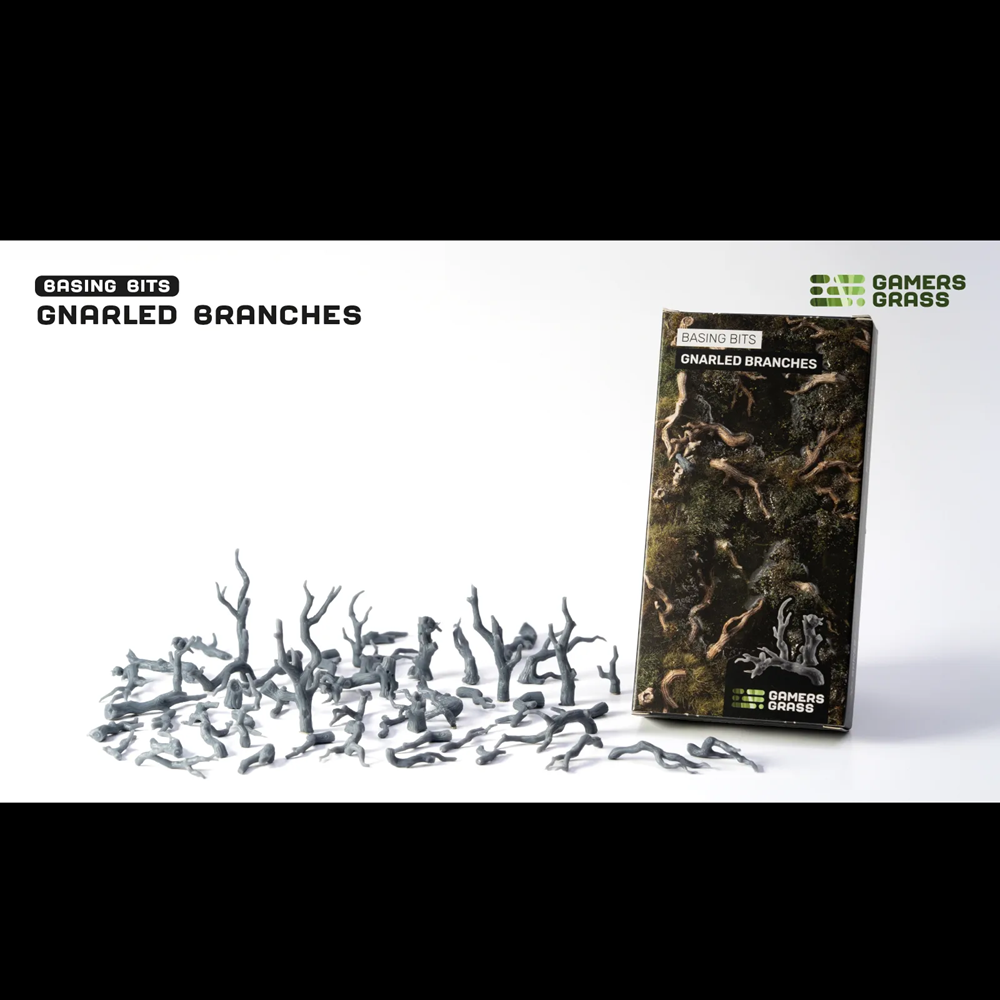Gamers Grass Gnarled Branches. Gnarled branches with packaging on a white background