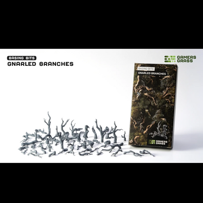 Gamers Grass Gnarled Branches. Gnarled branches with packaging on a white background