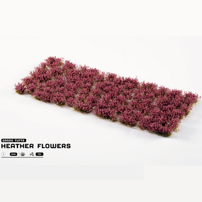 Gamers Grass Heather Flowers Sheet of heather flowers on a white background with branding text.
