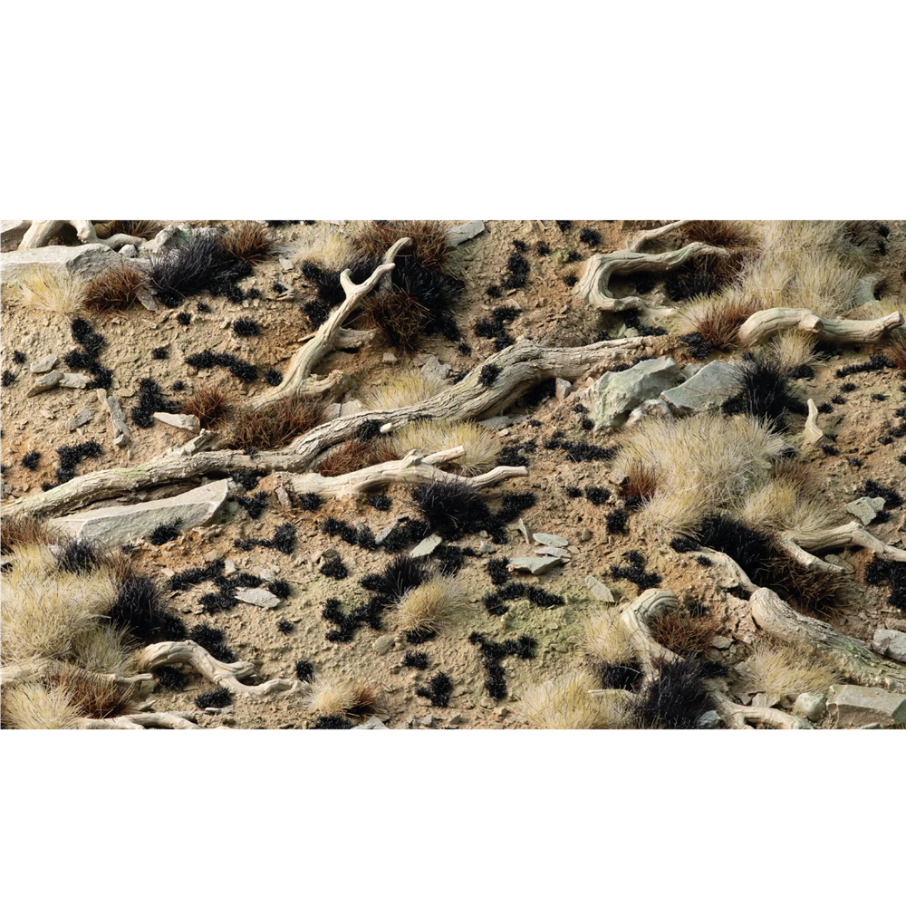 Gamers Grass Tiny Black 1mm self-adhesive grass tufts sheet for miniature basing and terrain