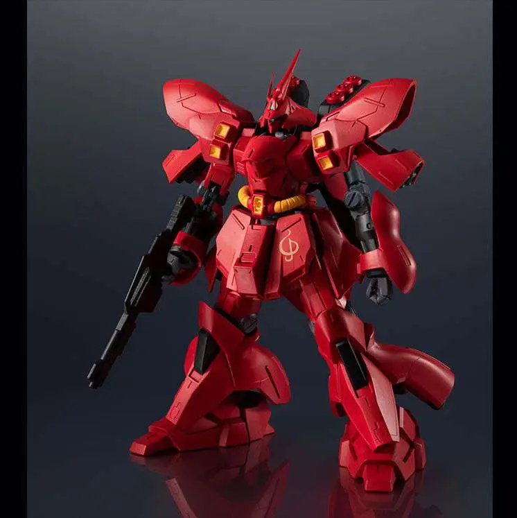 Gundam Universe MSN-04 Sazabi red action figure with beam rifle and tomahawk
