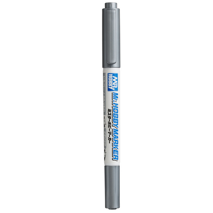 Silver marker with a white cap on a white background. Gundam Marker Cm-02 Silver