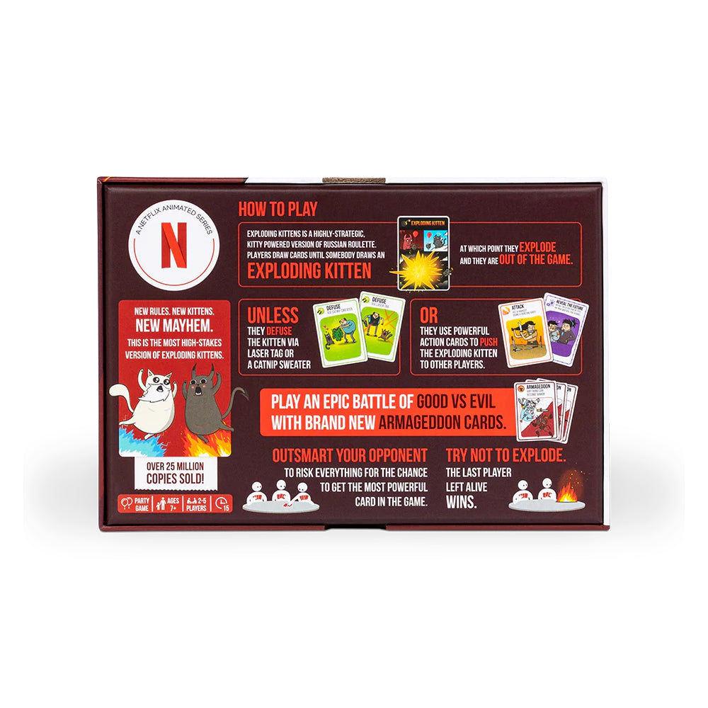 Exploding Kittens Good Vs Evil Box Back