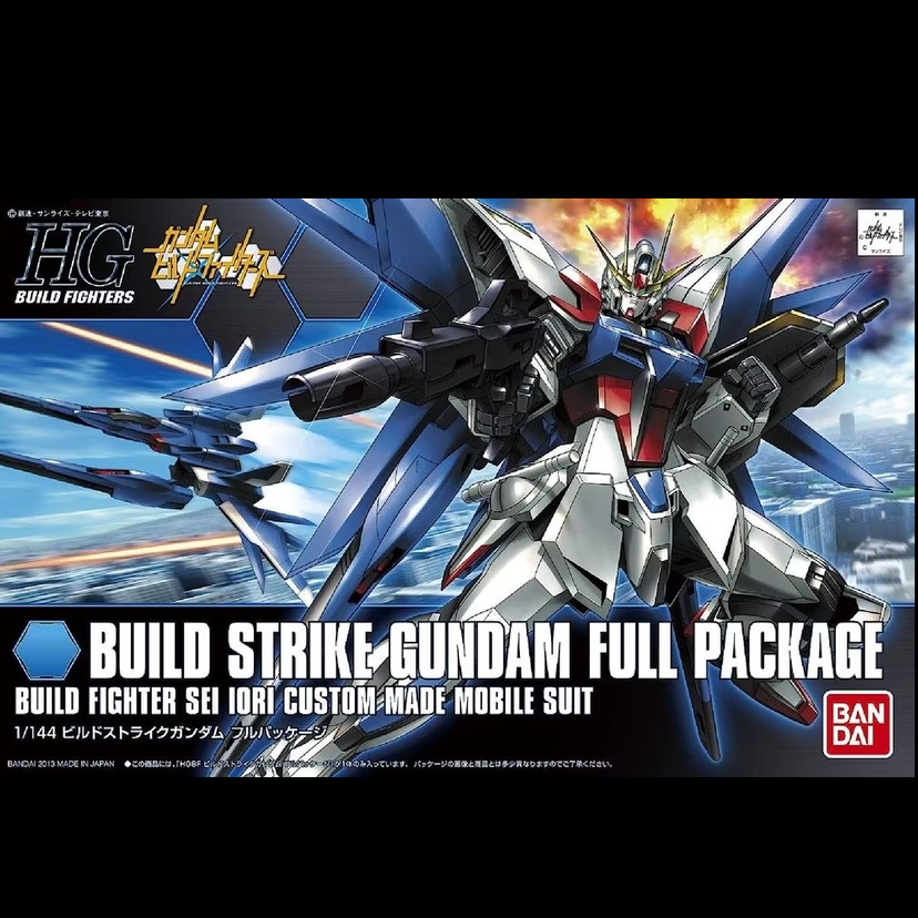 Bandai HGBF Build Strike Gundam Full Package 1/144 High Grade model kit with weapons and poseable joints