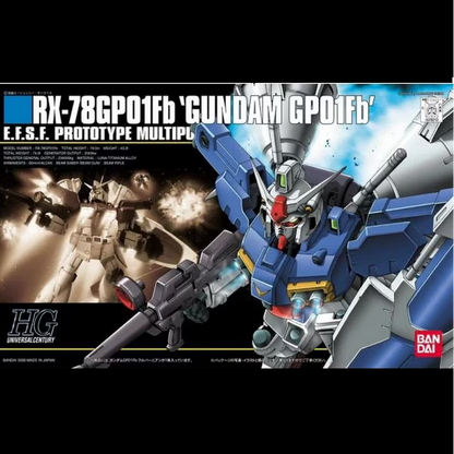 Bandai HGUC RX-78GP01Fb Gundam GP01 Full Burnern 1/144 High Grade model kit from Gundam 0083 Stardust Memory. Universal Century Gunpla. Ages 8+.