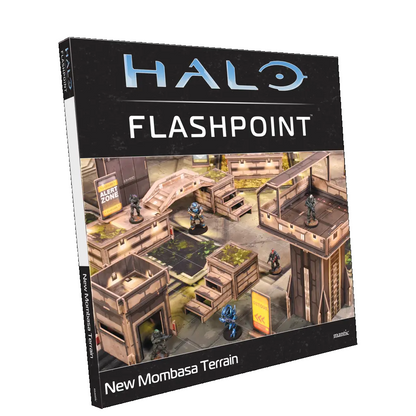 Halo Flashpoint New Mombasa Terrain Set. Halo Flashpoint New Mombasa Terrain game box on a white background