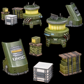 Set of 10 unpainted scatter terr...