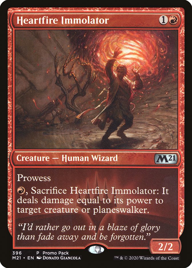 Heartfire Immolator Promo Frame #396 MTG Core 2021 Single