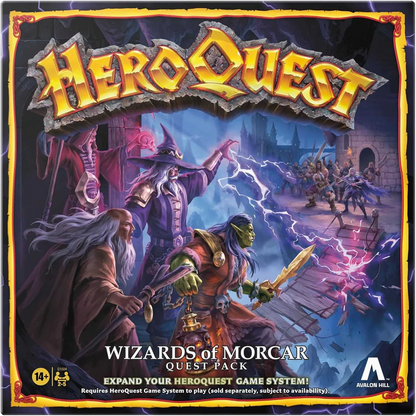 HeroQuest Wizards of Morcar Quest Pack expansion board game with miniatures cards and components