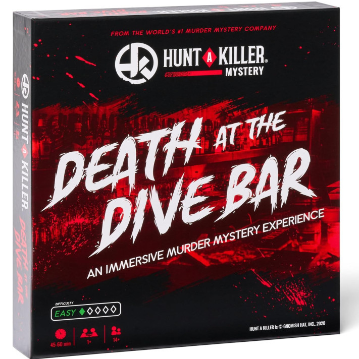 Hunt a Killer: Death at the Dive Bar murder mystery game – immersive case file with evidence, clue items and investigator documents, ages 14+.