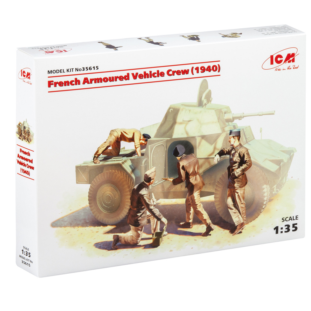 ICM French Armoured Vehicle Crew Model Kit (1940) Scale 1:35