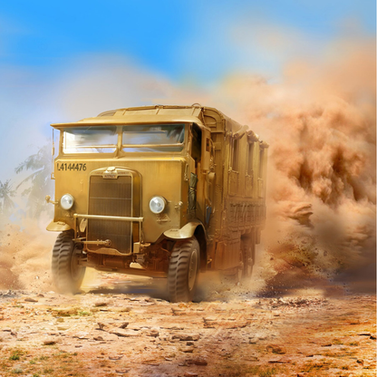 Monty's Mobile Office Caravan. A 1:35 scale model kit of General Montgomery’s iconic WWII staff vehicle. Features detailed interiors and assembly options
