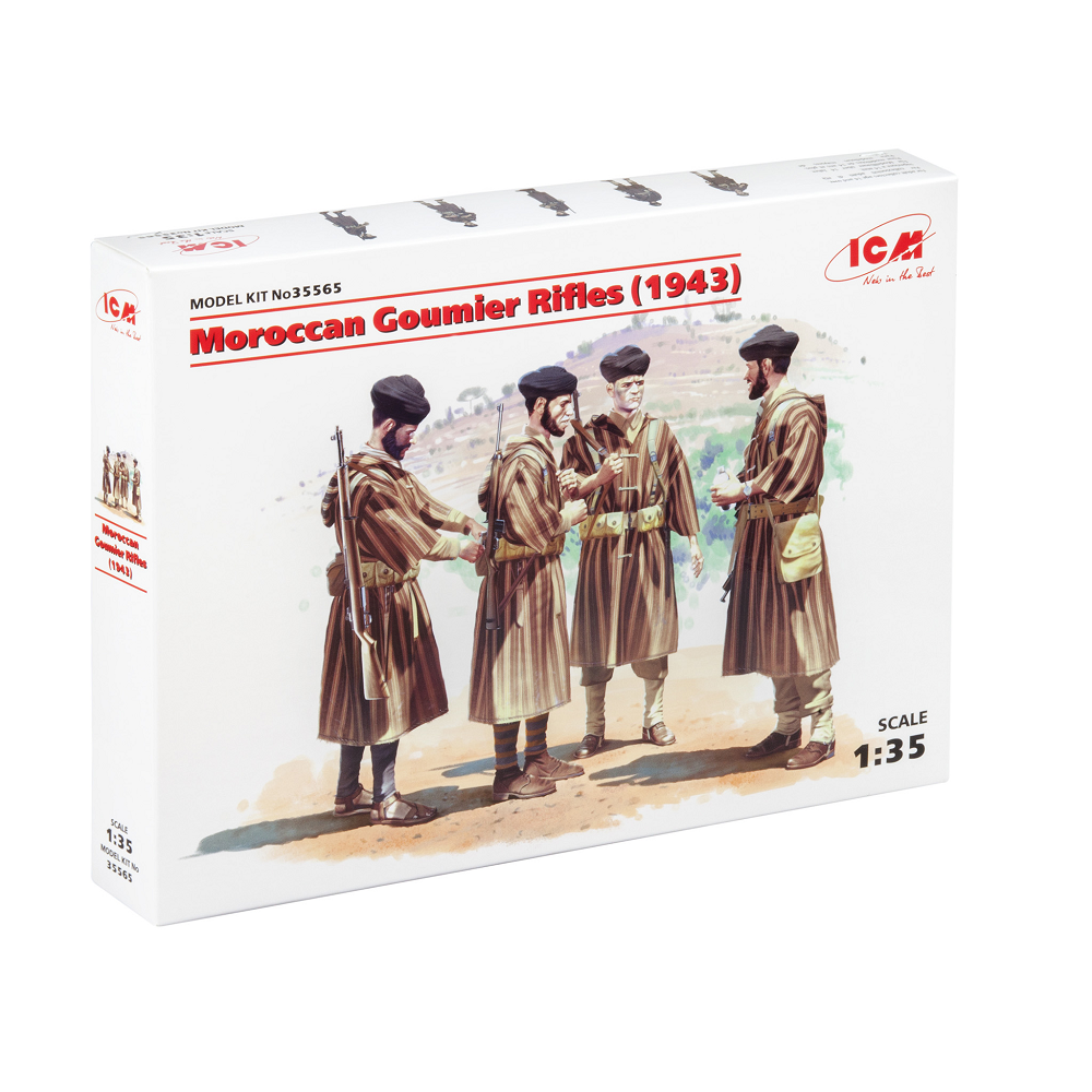 ICM Moroccan Goumier Rifles Model Kit (1943-1944) Scale 1:35