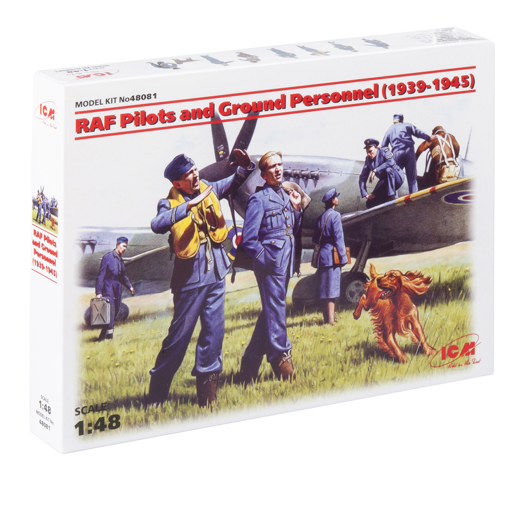 ICM RAF Pilots and Ground Personnel (1939-1945) Model Kit  Scale 1:48
