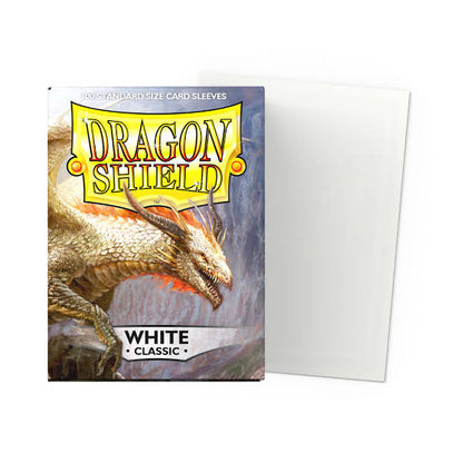 Dragon Shield Classic White  – 100 Standard Size Card Sleeves