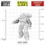Traitors Squad Assembly Kit Arms from the Resin Bits range by Green Stuff World. A pack of 20 3D printed ABS-like resin Chaos style arms with 9 right and 11 left to help you customise your Warhammer 40k space marines
