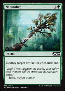 Naturalize MTG Single | Core Set 2019 #190