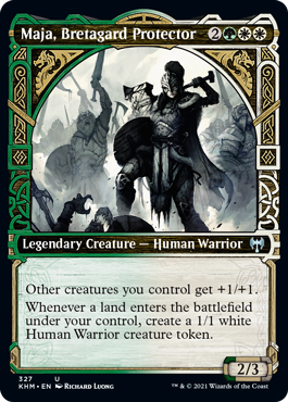 Maja, Bretagard Protector Showcase Frame #327 MTG Kaldheim Single