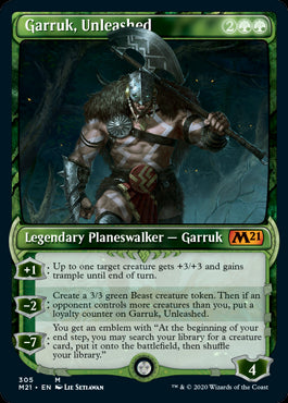 Garruk, Unleashed Showcase #305 MTG Core 2021 Single