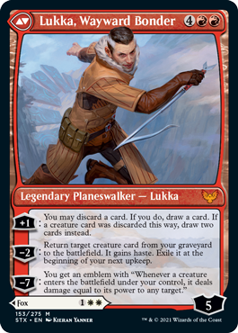 Mila, Crafty Companion // Lukka, Wayward Bonder #153 MTG Strixhaven Single Card Back