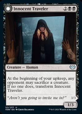Innocent Traveler // Malicious Invader #121 Crimson Vow Single