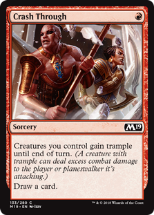 Crash Through MTG Single | Core Set 2019 #133