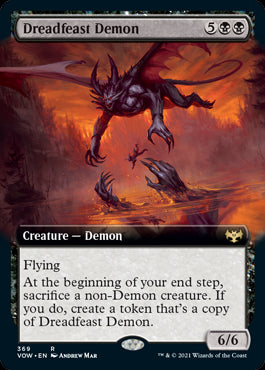 Extended Art Dreadfeast Demon #369 MTG Crimson Vow Single