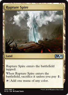 Rupture Spire MTG Single | Core Set 2019 #255