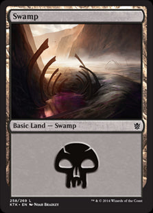 Swamp V.1 #258 MTG Khans Of Tark...