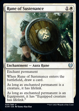 Rune of Sustenance #025 MTG Kaldheim Single
