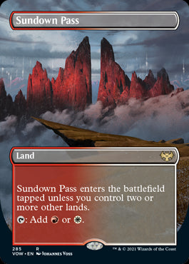 Sundown Pass Borderless #285 MTG Crimson Vow Single