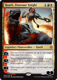 Huatli, Dinosaur Knight MTG Single | Ixalan #285