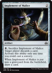 Implement of Malice MTG Aether Revolt #159