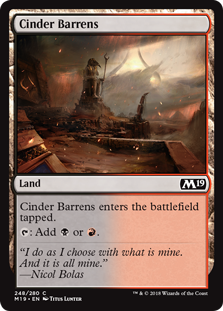 Cinder Barrens MTG Single | Core Set 2019 #248