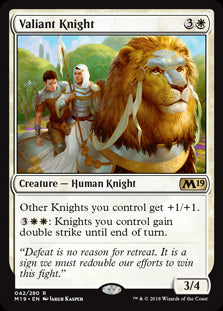Valiant Knight MTG Single | Core Set 2019 #042