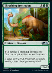 Thrashing Brontodon #209 MTG Core 2021 Single