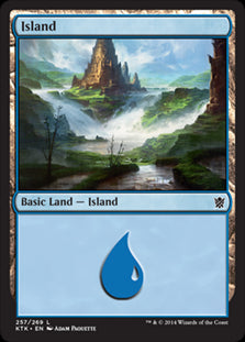 Island V.4 #257 MTG Khans Of Tar...
