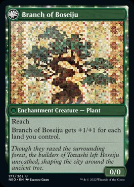 NM MTG Singles Boseiju Reaches Skyward // Branch of Boseiju NEO 177