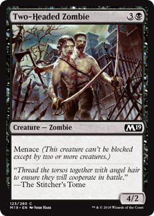 Two-Headed Zombie MTG Single | Core Set 2019 #123
