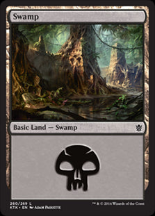 Swamp V.3 #260 MTG Khans Of Tark...