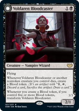 Voldaren Bloodcaster // Bloodbat Summoner #137 Crimson Vow Single